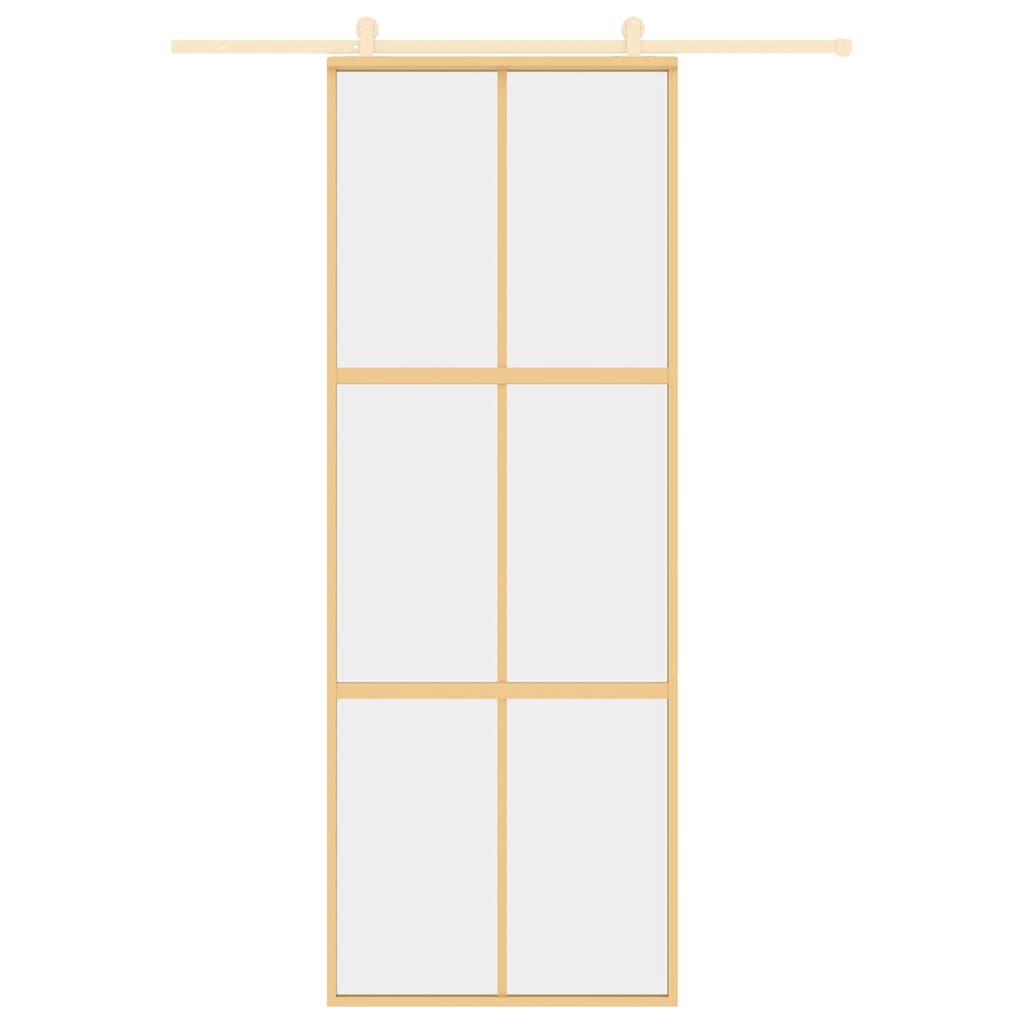 Schiebetür Golden 76x205 cm ESG-Klarglas und Aluminium