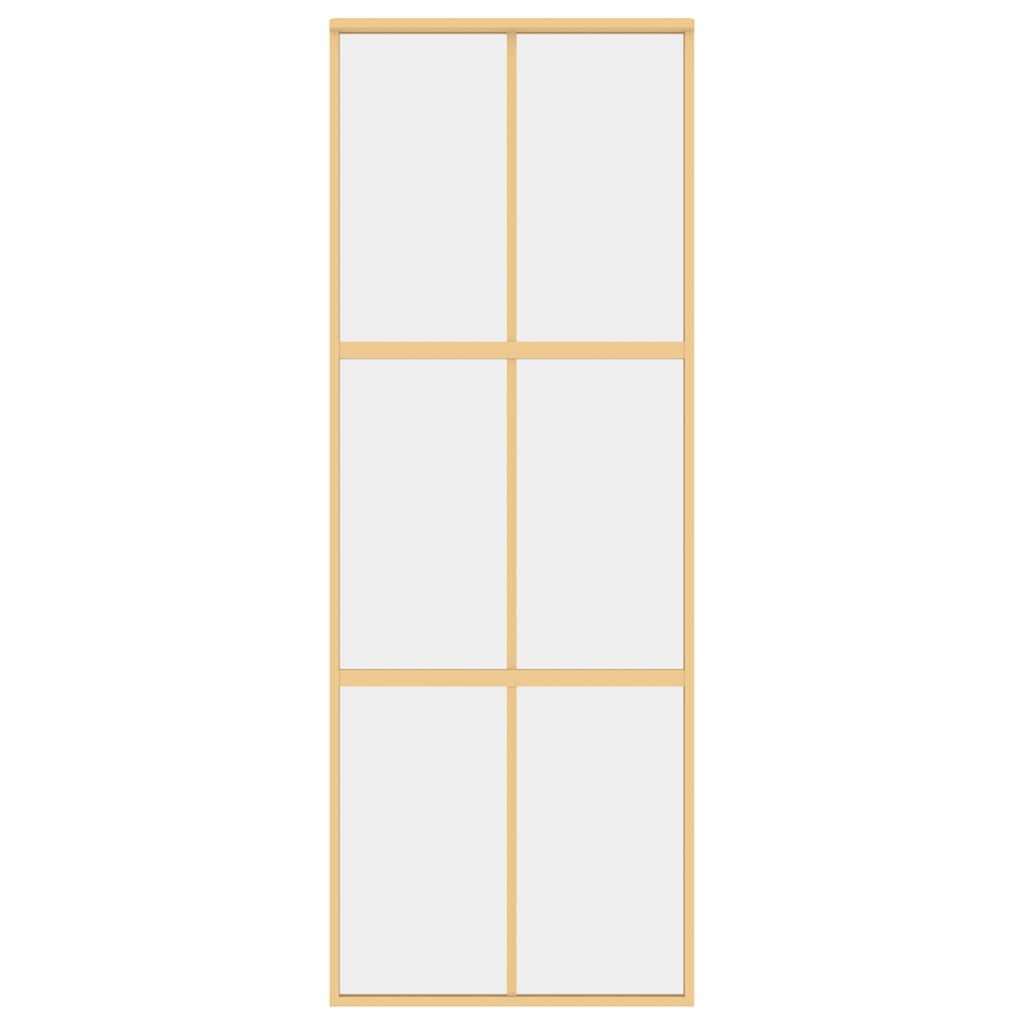 Schiebetür Golden 76x205 cm ESG-Klarglas und Aluminium