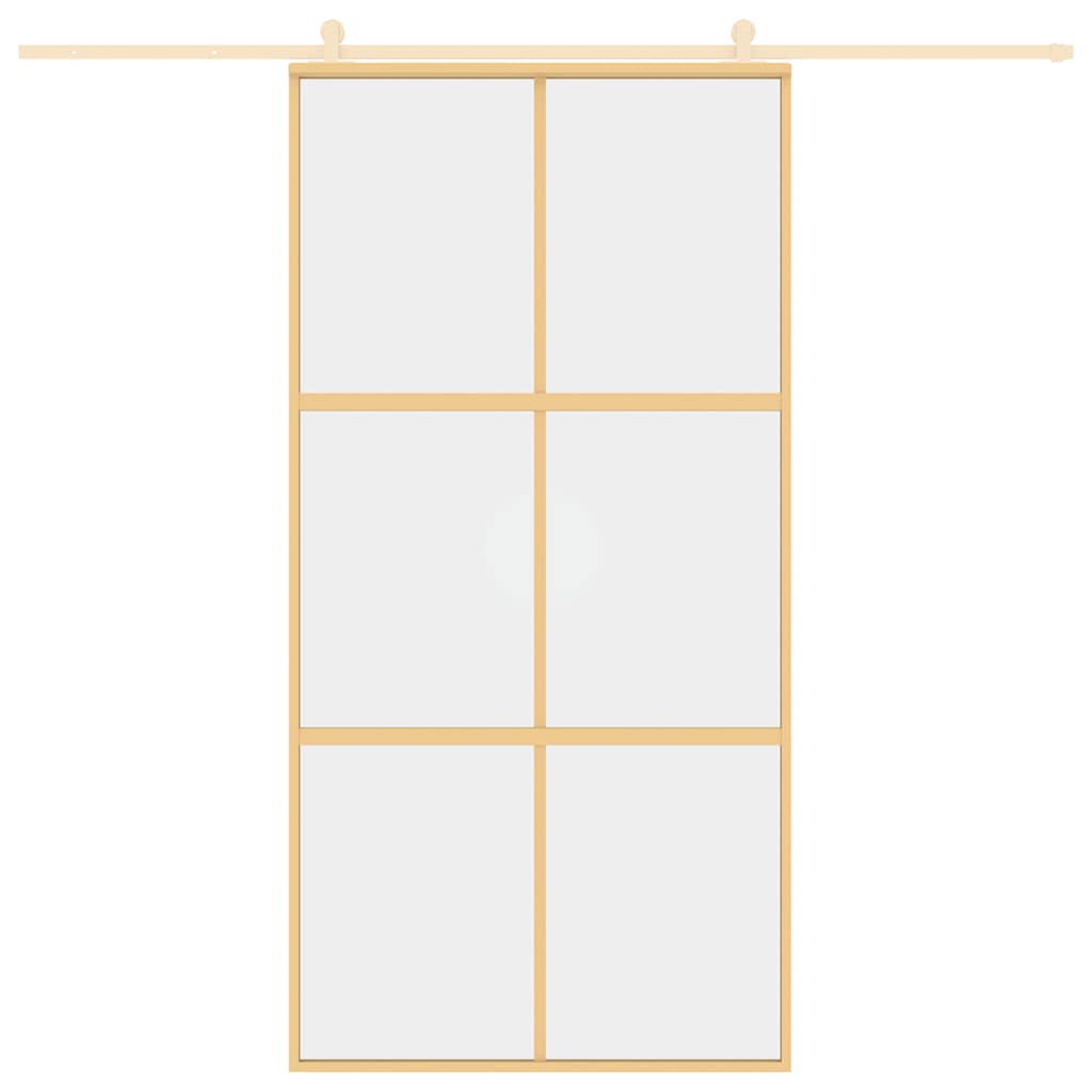 Schiebetür Golden 102,5x205 cm ESG-Klarglas und Aluminium