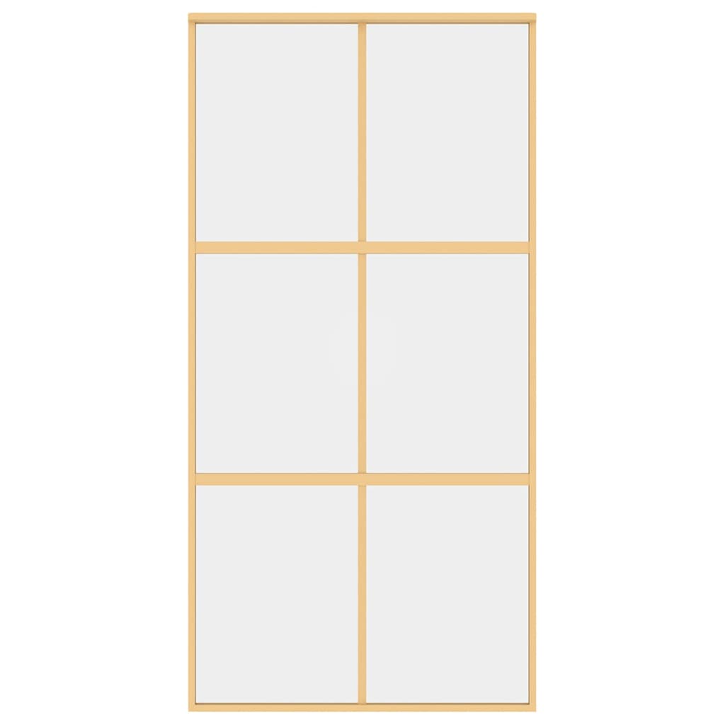 Schiebetür Golden 102,5x205 cm ESG-Klarglas und Aluminium