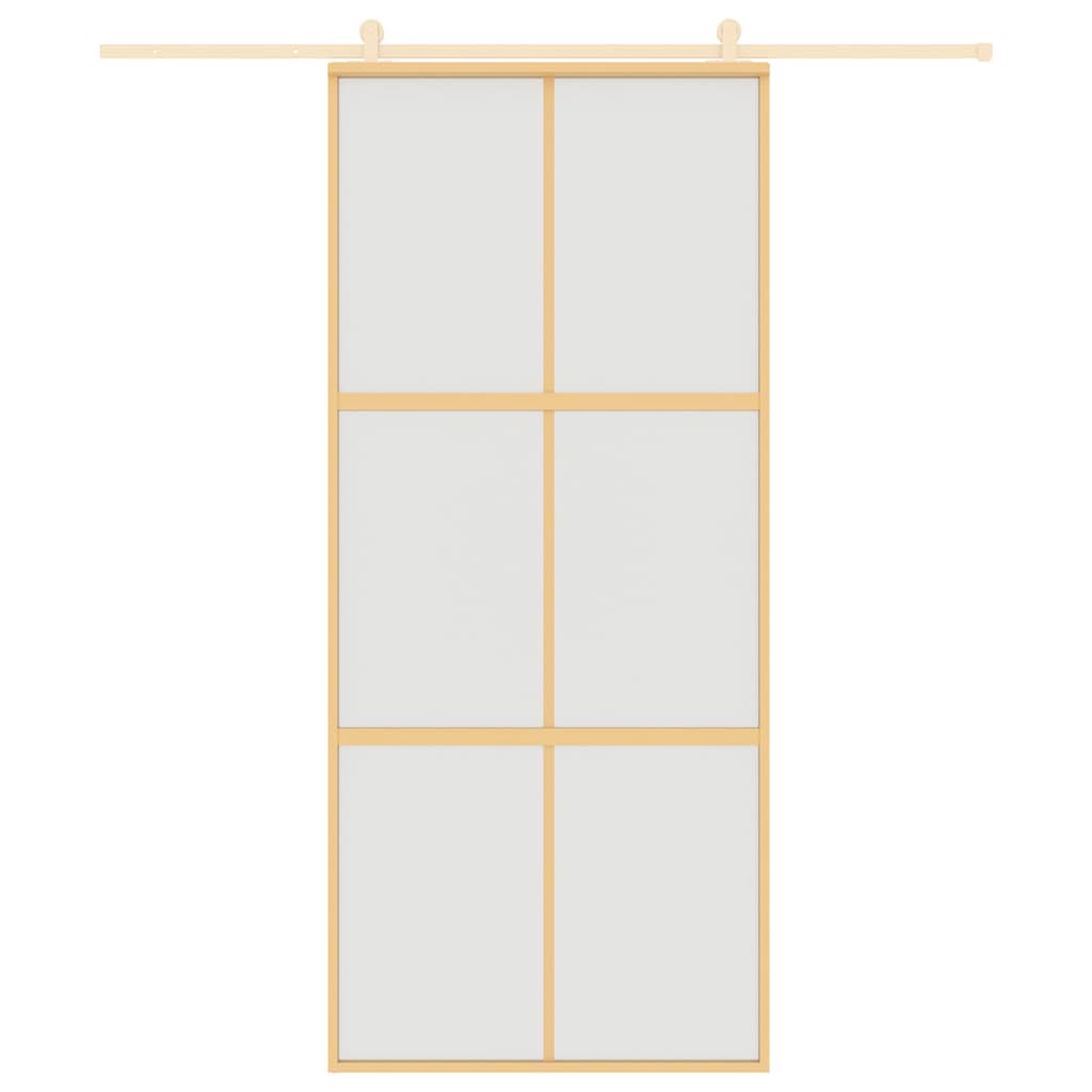 Schiebetür Golden 90x205 cm Matt ESG-Glas und Aluminium