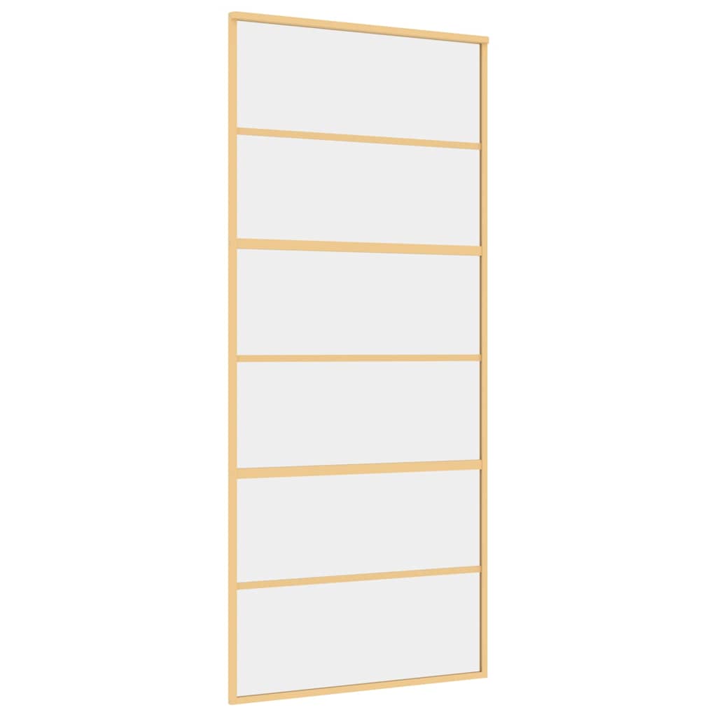 Schiebetür Golden 90x205 cm ESG-Klarglas und Aluminium
