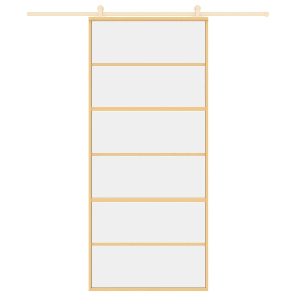 Schiebetür Golden 90x205 cm ESG-Klarglas und Aluminium