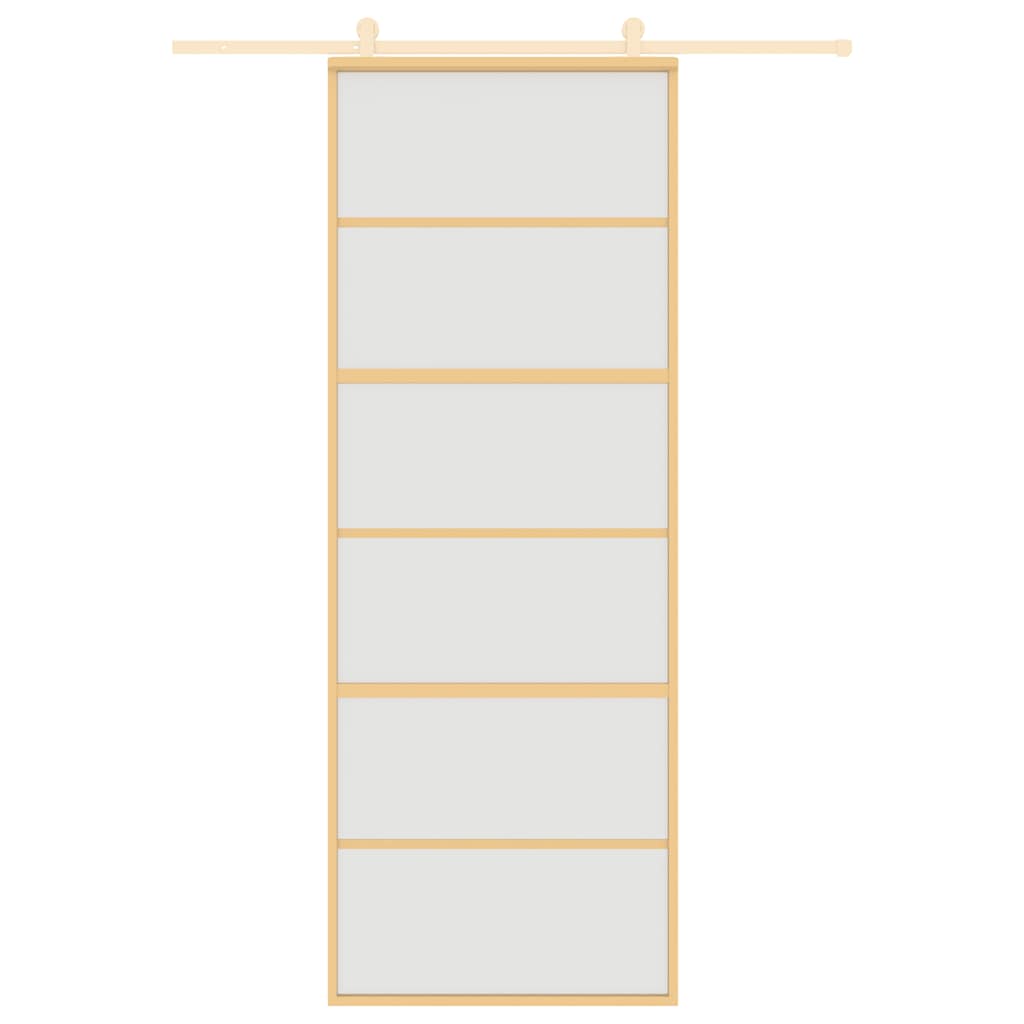Schiebetür Golden 76x205 cm Matt ESG-Glas und Aluminium