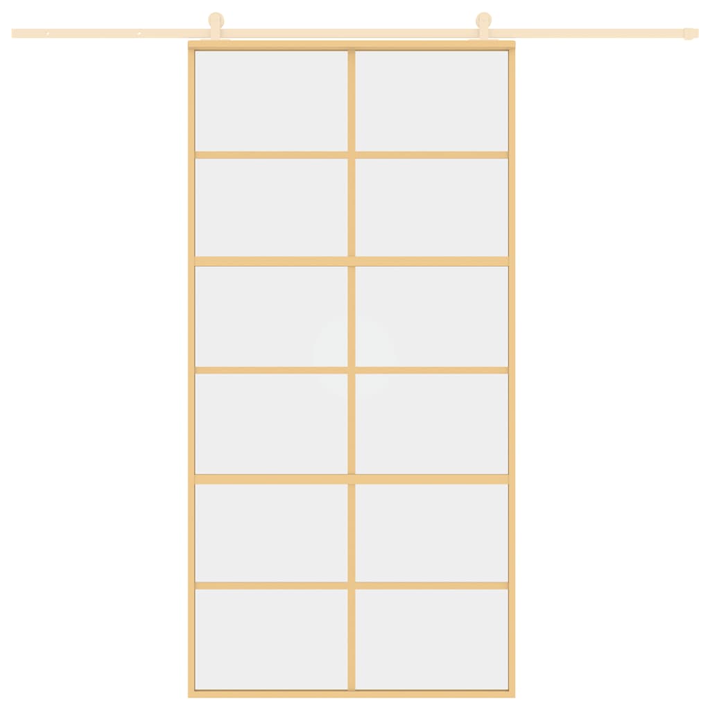 Schiebetür Golden 102,5x205 cm ESG-Klarglas und Aluminium