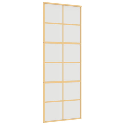 Schiebetür Golden 76x205 cm Matt ESG-Glas und Aluminium