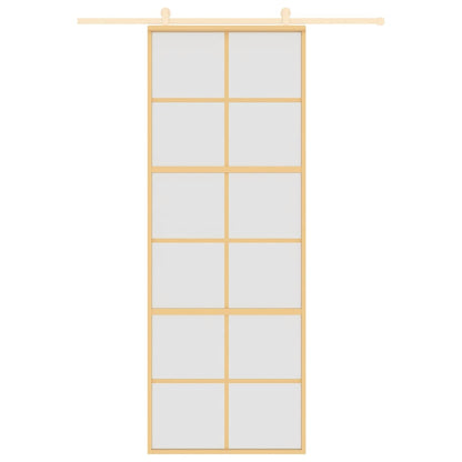 Schiebetür Golden 76x205 cm Matt ESG-Glas und Aluminium