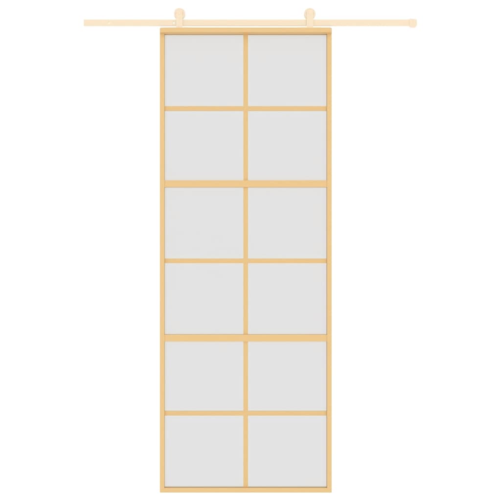 Schiebetür Golden 76x205 cm Matt ESG-Glas und Aluminium