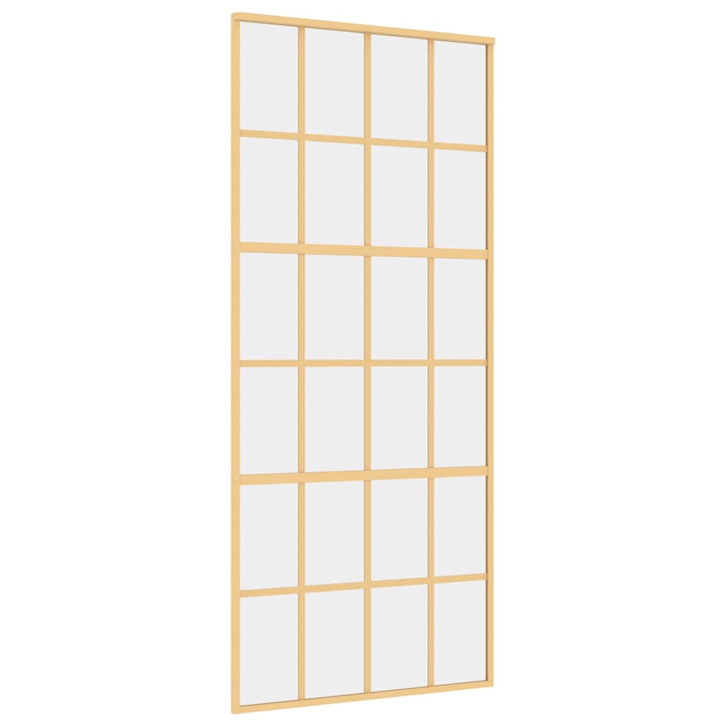 Schiebetür Golden 90x205 cm ESG-Klarglas und Aluminium