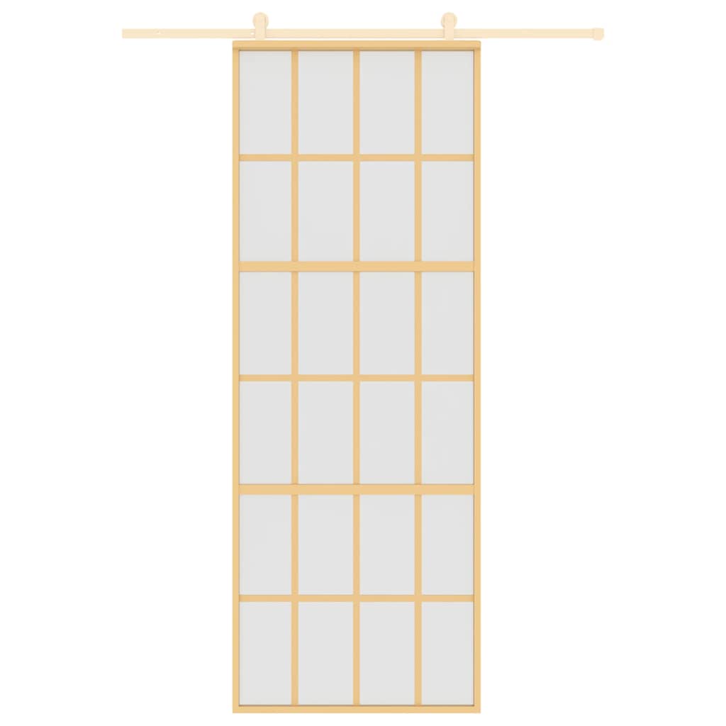 Schiebetür Golden 76x205 cm Matt ESG-Glas und Aluminium