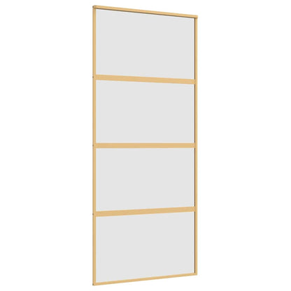 Schiebetür Golden 90x205 cm Matt ESG-Glas und Aluminium