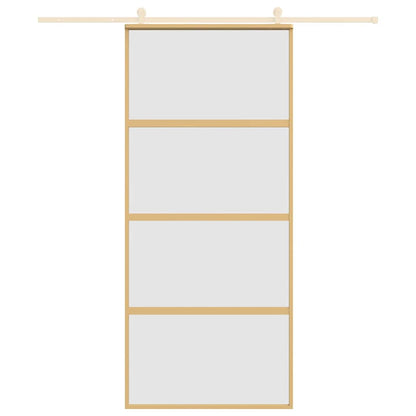 Schiebetür Golden 90x205 cm Matt ESG-Glas und Aluminium
