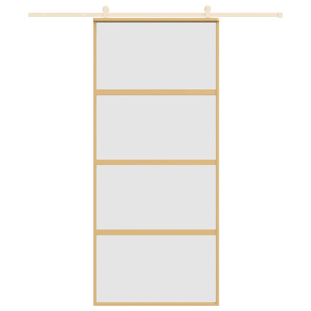 Schiebetür Golden 90x205 cm Matt ESG-Glas und Aluminium