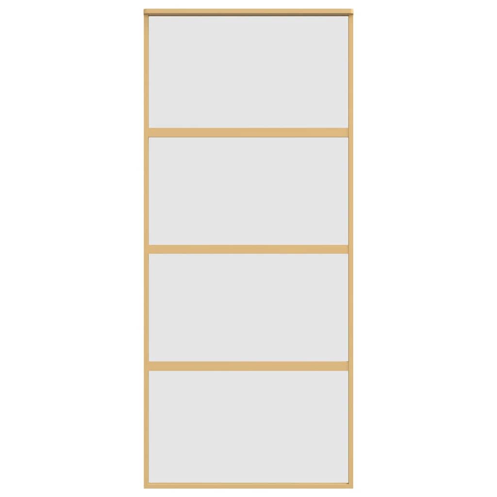 Schiebetür Golden 90x205 cm Matt ESG-Glas und Aluminium