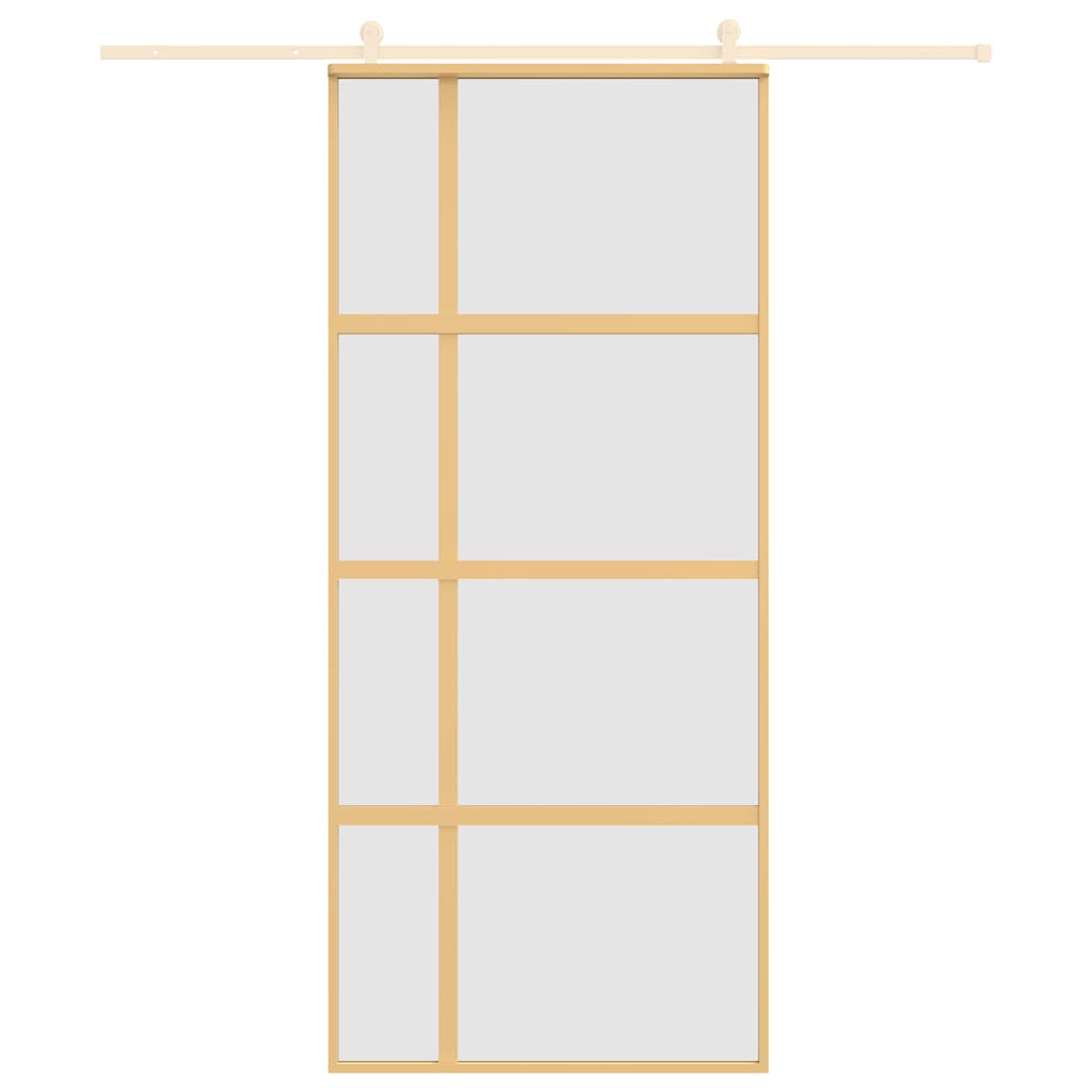 Schiebetür Golden 90x205 cm Matt ESG-Glas und Aluminium