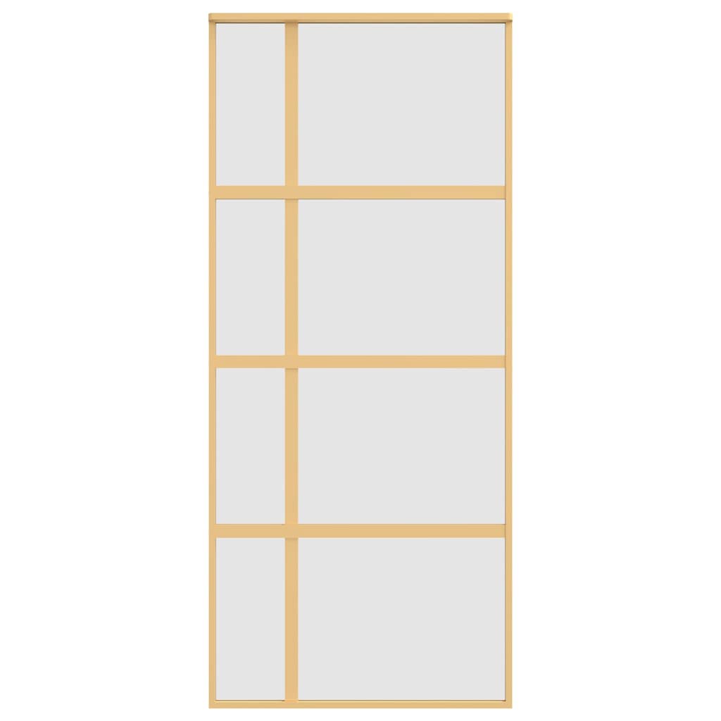 Schiebetür Golden 90x205 cm Matt ESG-Glas und Aluminium