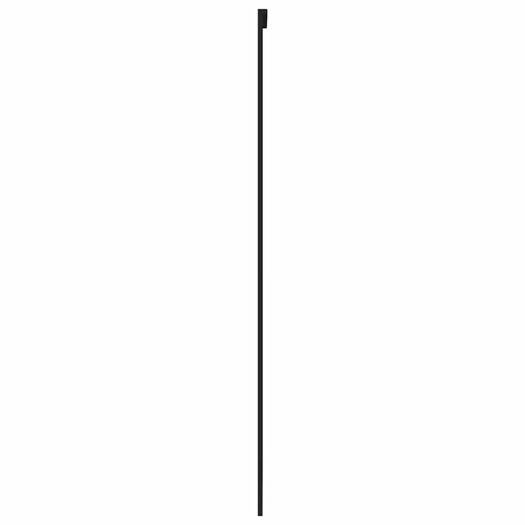 Schiebetür Schwarz 102,5x205 cm Hartglas und Aluminium