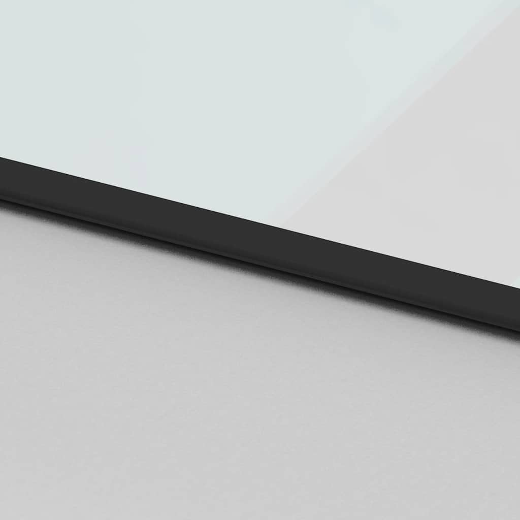 Schiebetür Schwarz 76x205 cm Hartglas und Aluminium