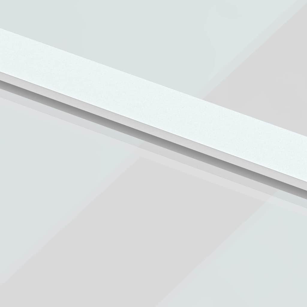 Schiebetür Weiß 76x205 cm Hartglas und Aluminium