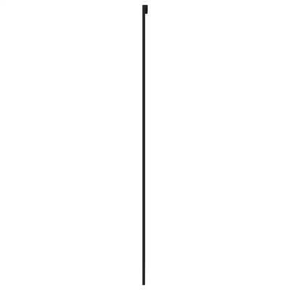 Schiebetür Schwarz 76x205 cm Hartglas und Aluminium