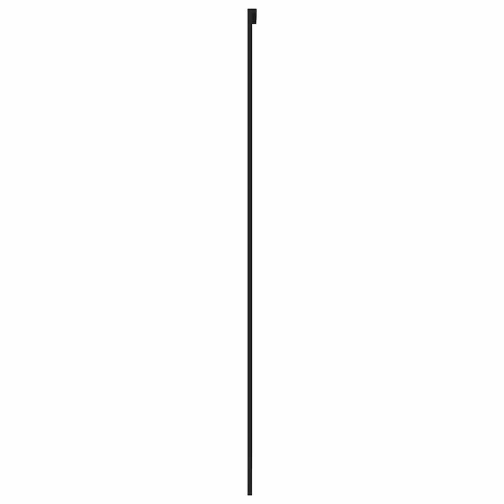 Schiebetür Schwarz 90x205 cm Hartglas und Aluminium