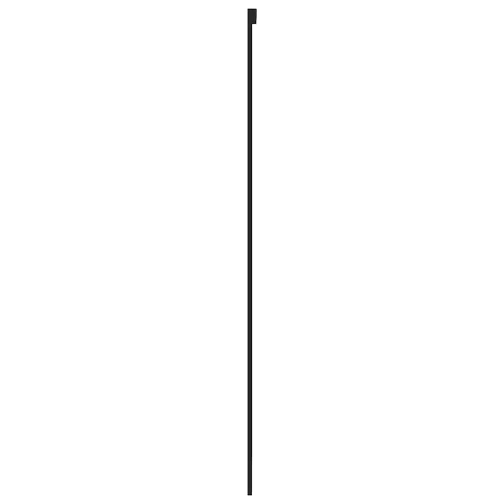 Schiebetür Schwarz 76x205 cm Hartglas und Aluminium
