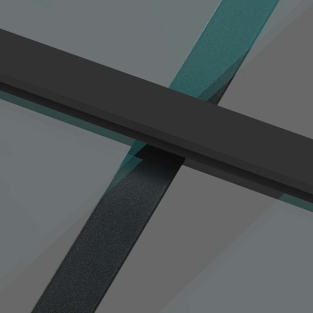 Schiebetür Schwarz 76x205 cm Hartglas und Aluminium