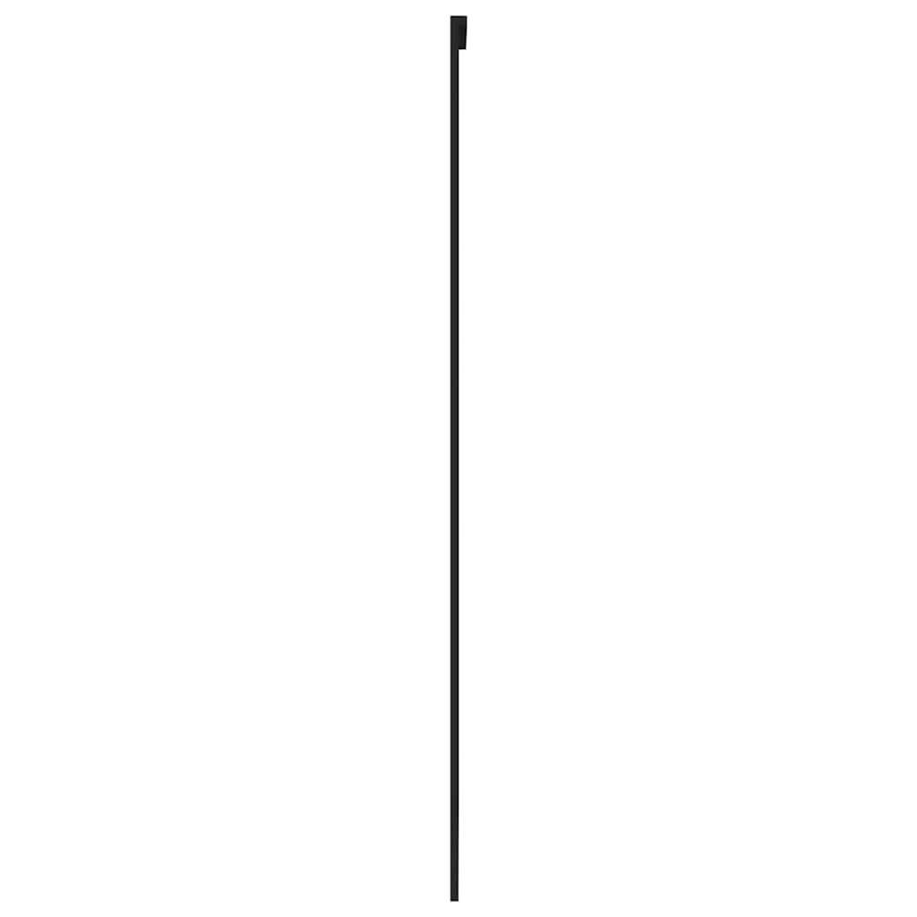 Schiebetür Schwarz 102,5x205 cm Hartglas und Aluminium