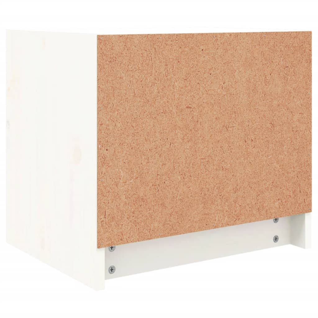 Bedside Table White 40x31x35.5 cm Solid Pine