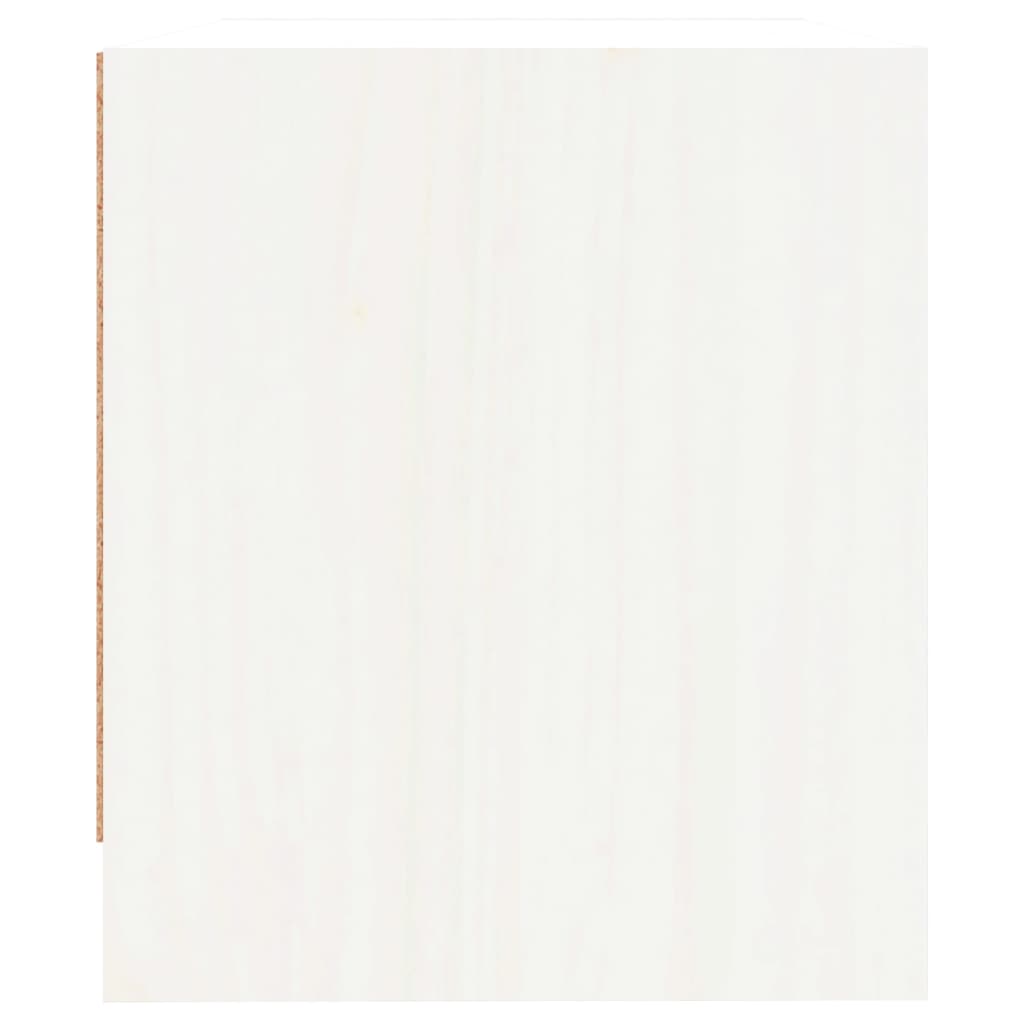 Bedside tables 2 pcs. White 40x31x35.5 cm solid pine wood