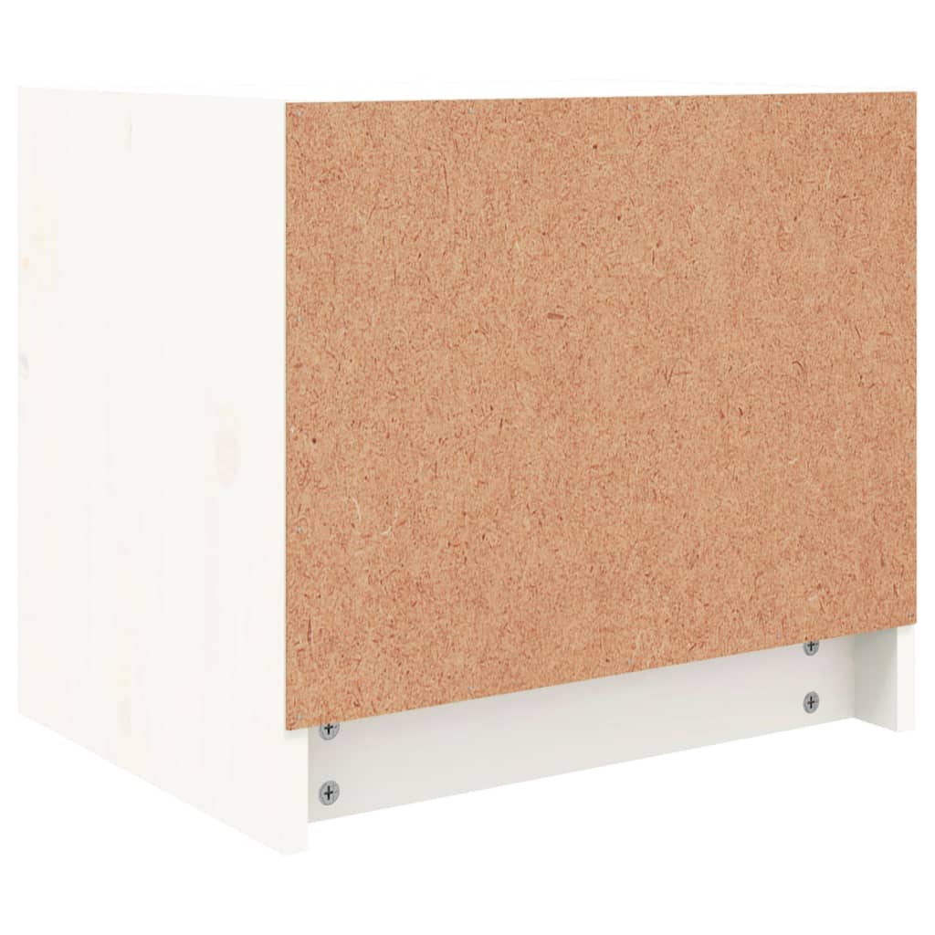 Bedside tables 2 pcs. White 40x31x35.5 cm solid pine wood