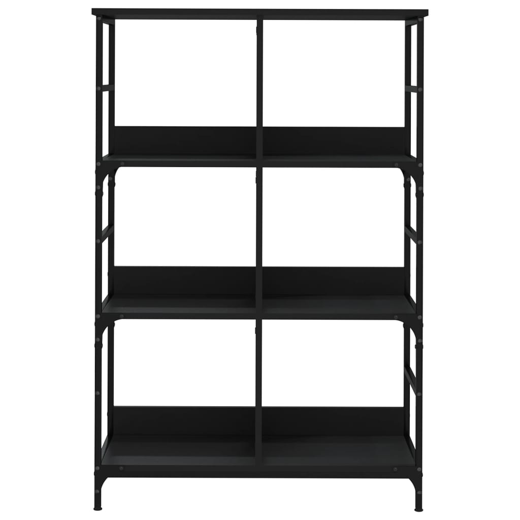 Bookshelf Black 78.5x33x117.5 cm Wood Material