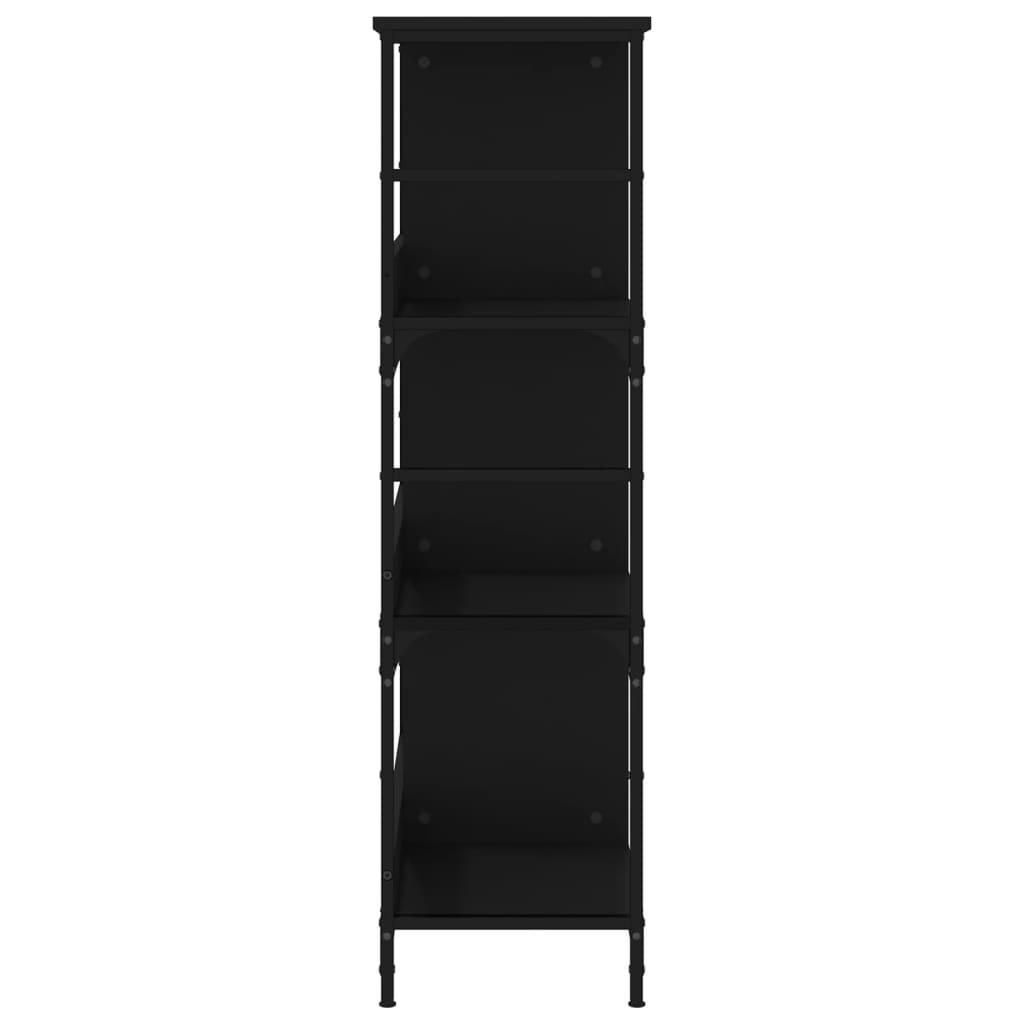 Bookshelf Black 78.5x33x117.5 cm Wood Material