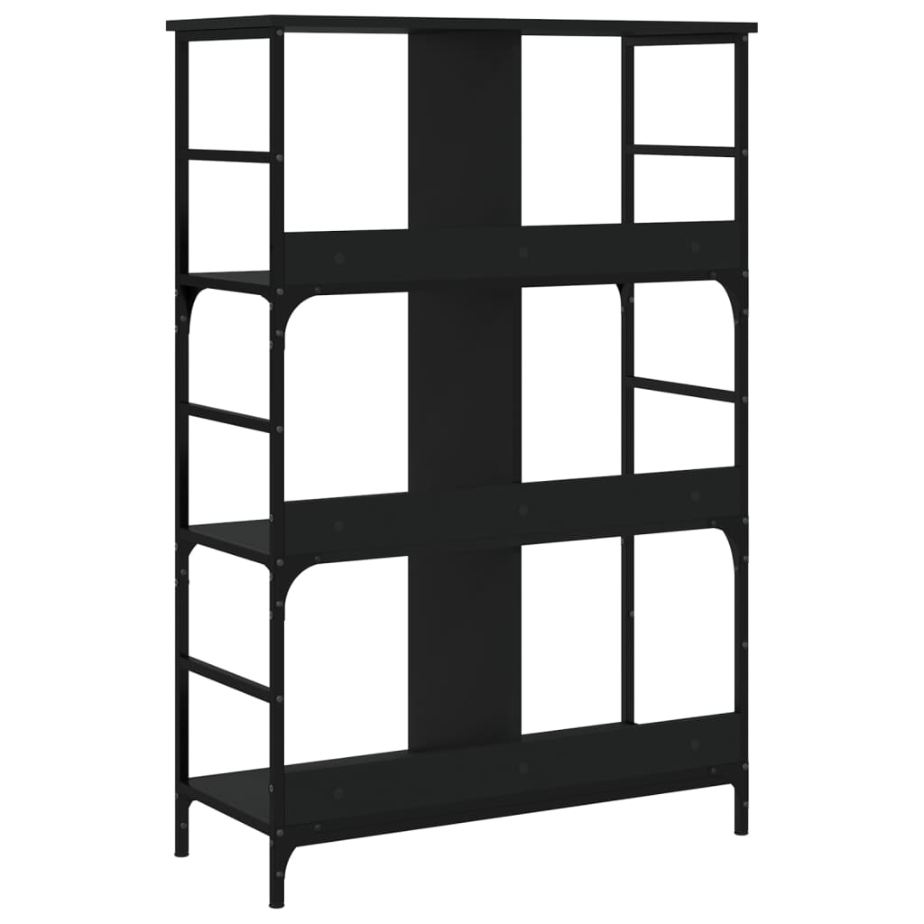 Bookshelf Black 78.5x33x117.5 cm Wood Material