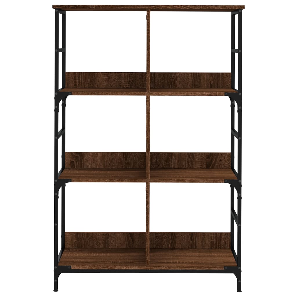 Bookshelf Brown Oak Look 78.5x33x117.5 cm Wood Material