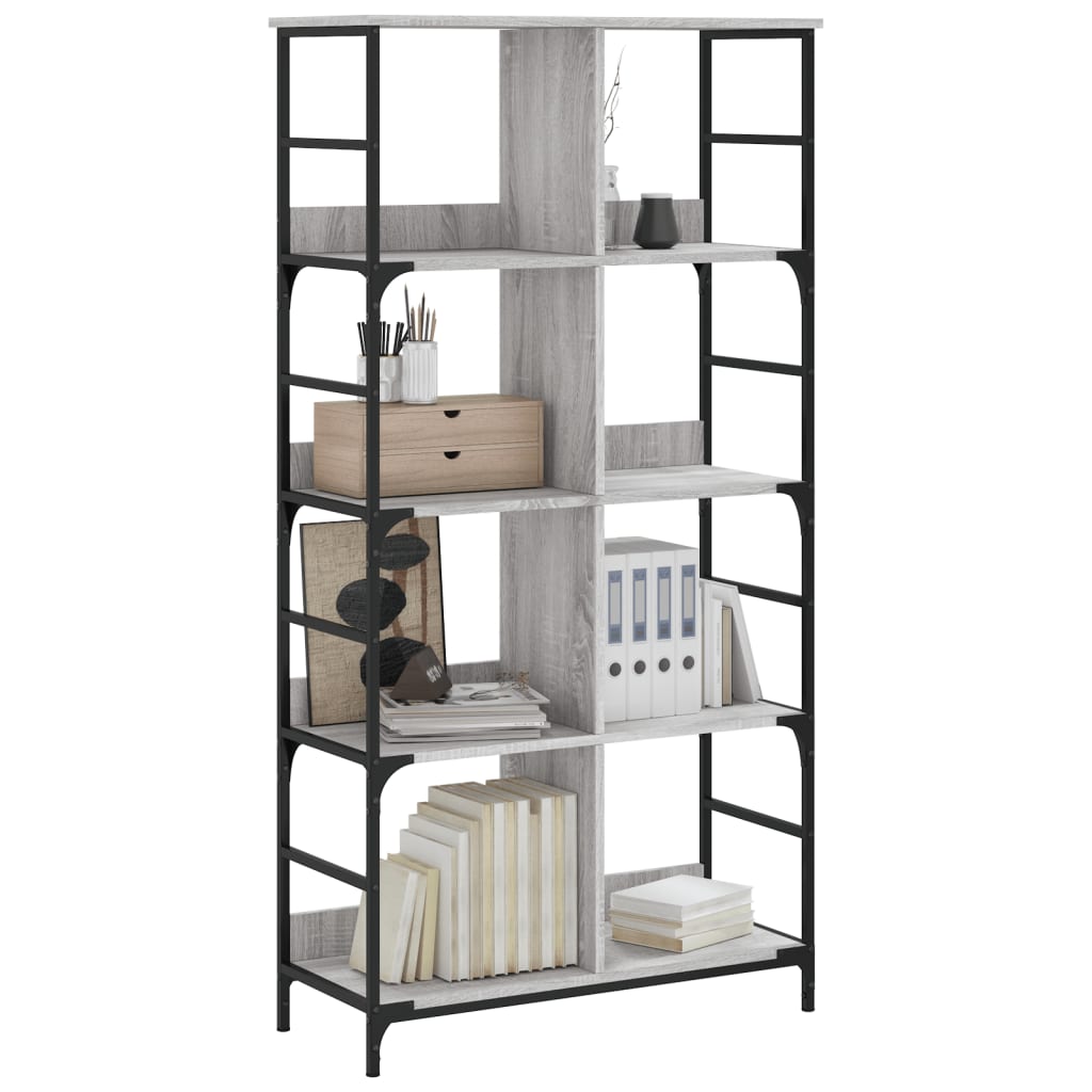Bookshelf Gray Sonoma 78.5x33x153 cm Wood Material