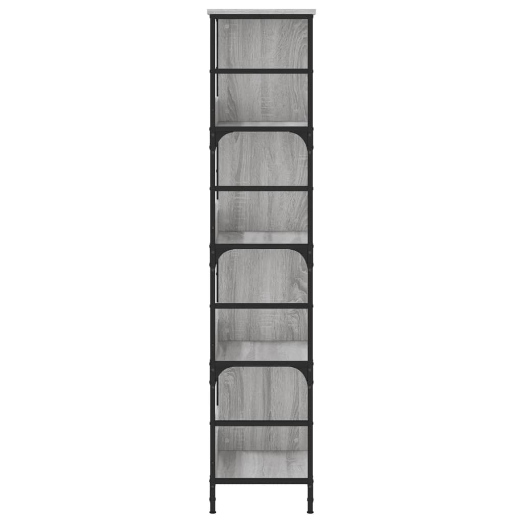 Bookshelf Gray Sonoma 78.5x33x153 cm Wood Material