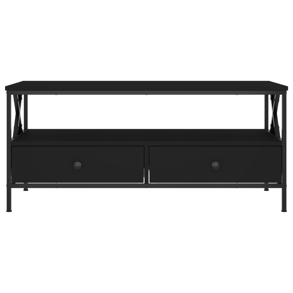 Coffee Table Black 100x51x45 cm Wood Material