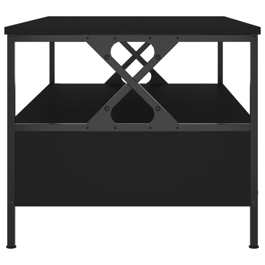 Coffee Table Black 100x51x45 cm Wood Material