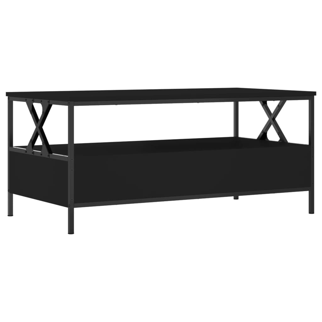 Coffee Table Black 100x51x45 cm Wood Material