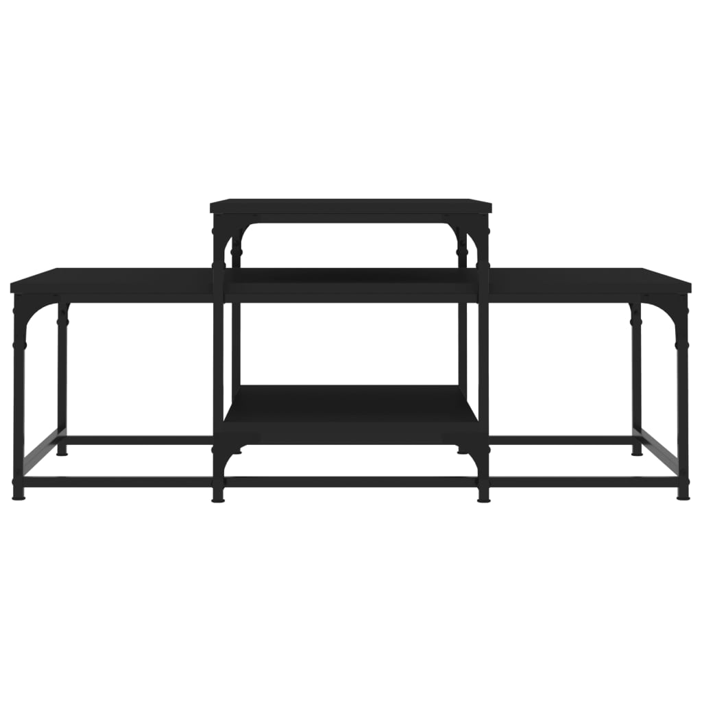 Coffee Table Black 102x60x45 cm Wood Material