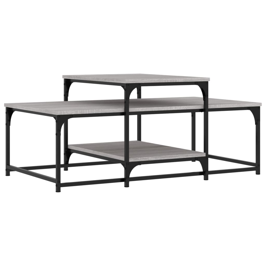 Table basse Sonoma grise 102x60x45 cm en bois