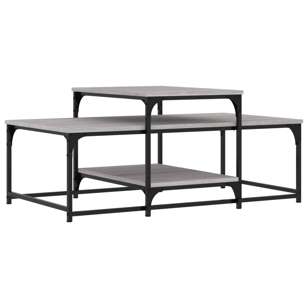 Table basse Sonoma grise 102x60x45 cm en bois