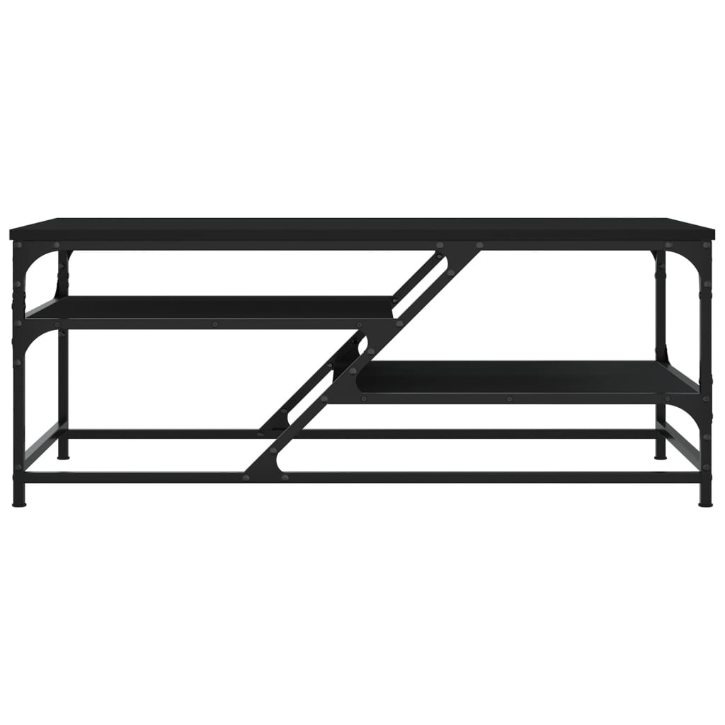 Coffee Table Black 100x49x40 cm Wood Material