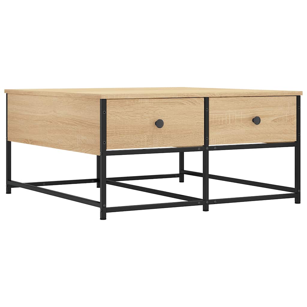 Table basse chêne Sonoma 80x80x40 cm en bois