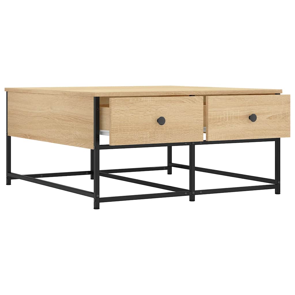 Table basse chêne Sonoma 80x80x40 cm en bois