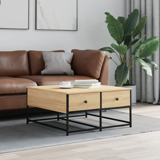 Coffee table Sonoma oak 80x80x40 cm wood material
