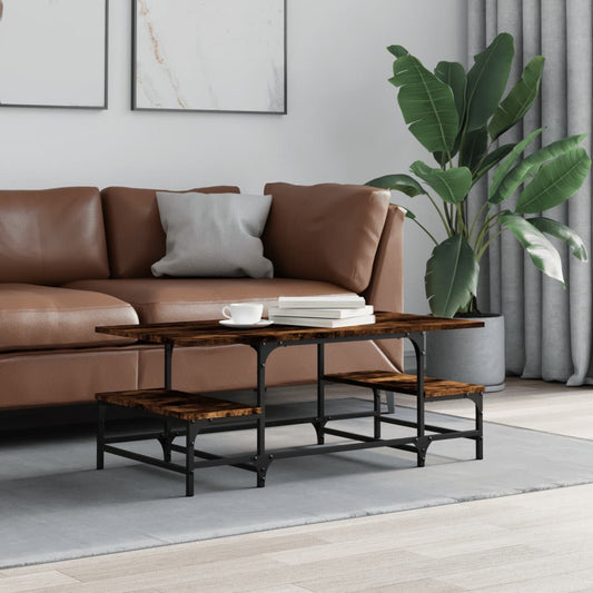 Coffee table smoked oak 100x50.5x40 cm wood material