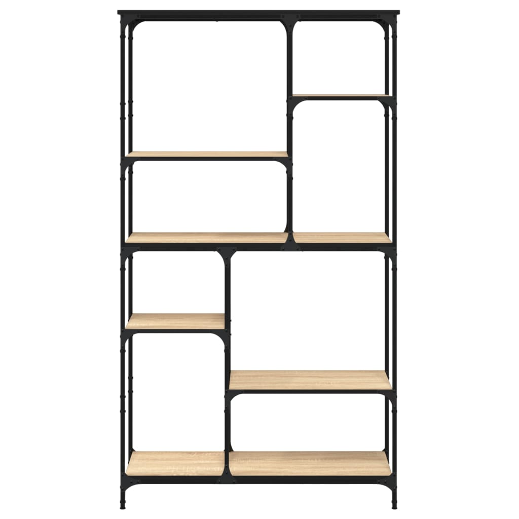 Bücherregal Sonoma-Eiche 99x35,5x176 cm Holzwerkstoff und Stahl