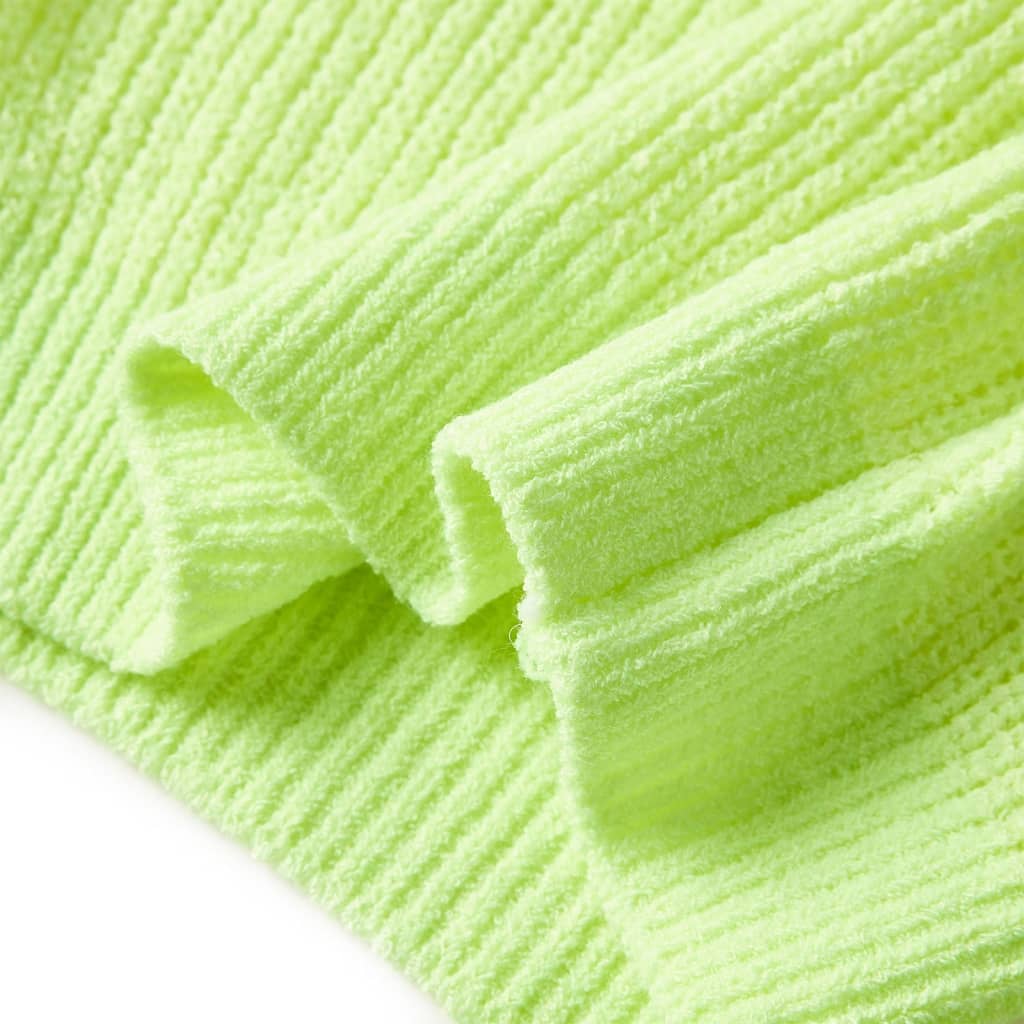 Kinderpullover Gestrickt Neongelb 140